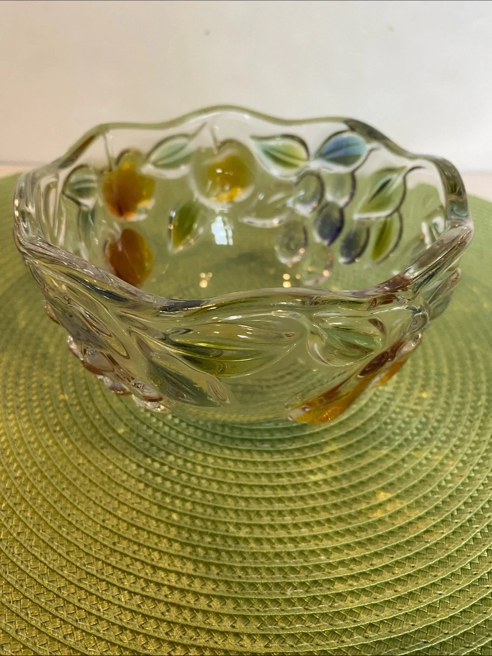 Vintage Mikasa Crystal Garden Harvest Bowl